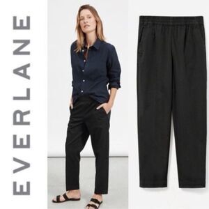 Everlane Black The Easy Chino Straight Leg High Waist Pull On Pants Size 12